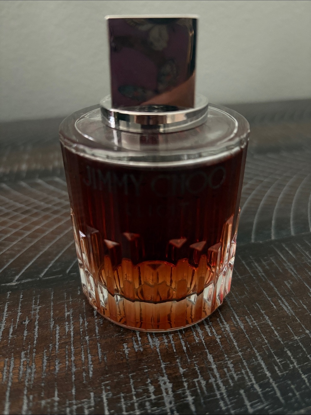 Jimmy Choo Amber Brown Glass Perfume Bottle